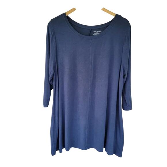 Lane Bryant Basic Top Blue Womens Size 14/16 Plus Lightweight Rayon - Picture 1 of 6